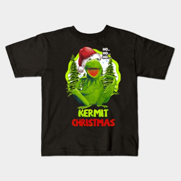 KERMIT CHRISTMAS Kids T-Shirt by RAINYDROP